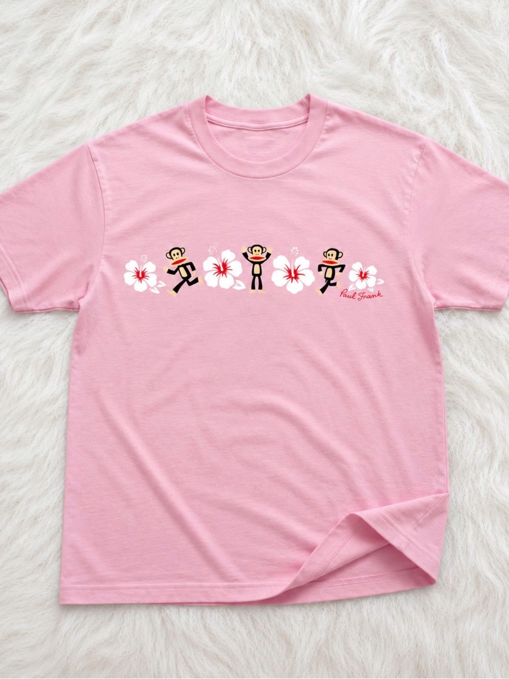 Gildan Pink Monkey Tee with Julius and Hibiscus Row
